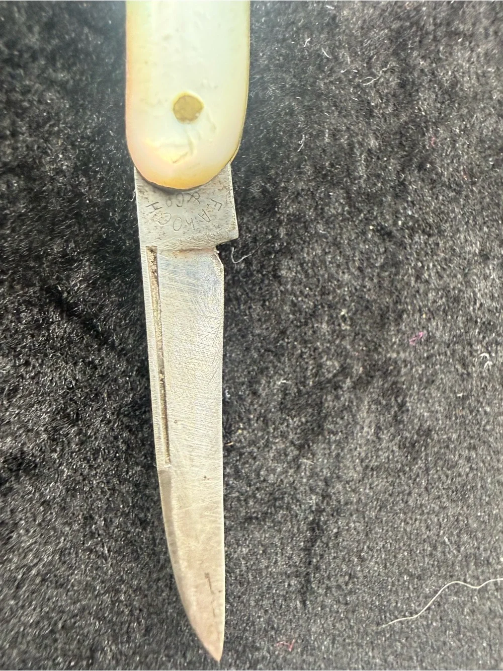 Vintage Germany Mother of Pearl Folding Pen Knife Pocket Knife